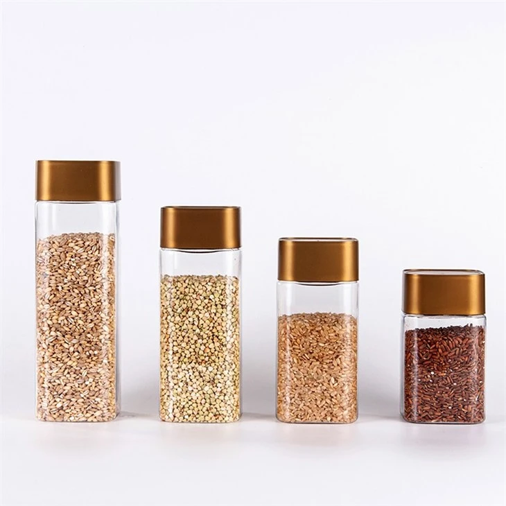 600ml Plastik Cookie kvadrat konteyner